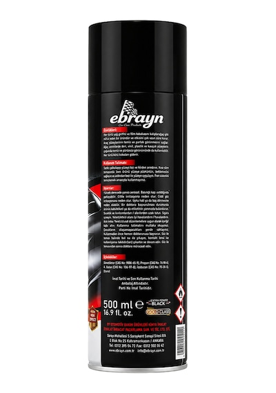 Ebrayn Lastik Parlatıcı Sprey 500 Ml - Ultimate Protectant Hızlı Uygulama