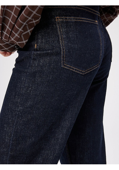 Faik Sönmez Straıght Fit Elastanlı Rınse Jean Pantolon W27jpn004 Uw27jpn004178 Koyu Lacivert