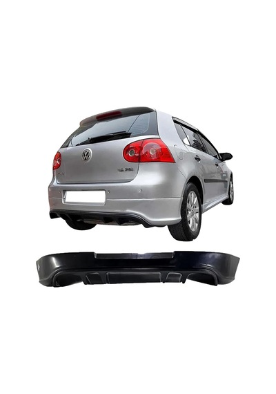 Vw Golf 5 Custom Arka Ek Difüzör Siyah Plastik 2003-2009 Arka-difizör-bodykit-ek-karlık