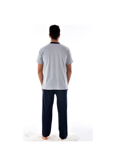 Pemilo 5064 - 1 1030 Kısa Kol Süprem Erkek Pijama Takımı Gri Pemilo 5064 - 1 1030 Kısa Kol Süprem Erkek Pijama Takımı Gri