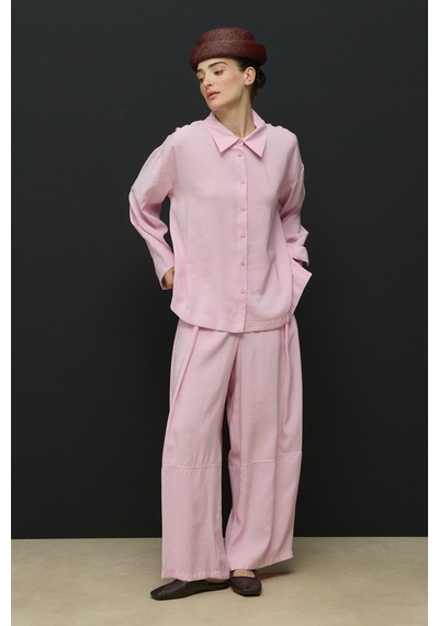 Molene Pembe Comfort Gömlek Pantolon Takım