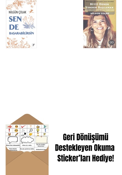 Sen De Başarabilirsin + Bitti Denen Yerden Başlamak Cep Boy + Okuma Sticker'ları