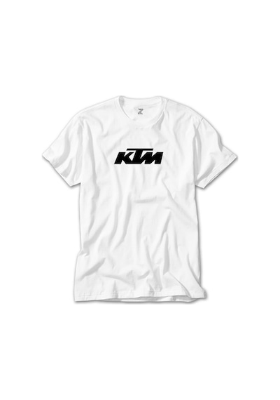 KTM Motorcycle Black Logo Beyaz Tişört Beyaz