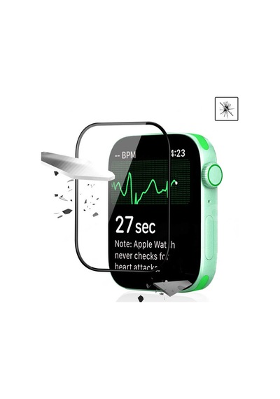 Watch 44mm Mkst Pmma Silikon Body Saat Ekran Koruyucu - Siyah
