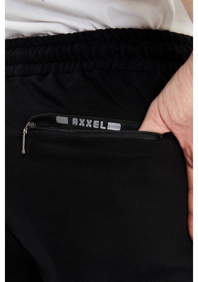 Axxel Erkek Siyah Arka Cep Fermuarlı Eşofman Alt-p340 Siyah