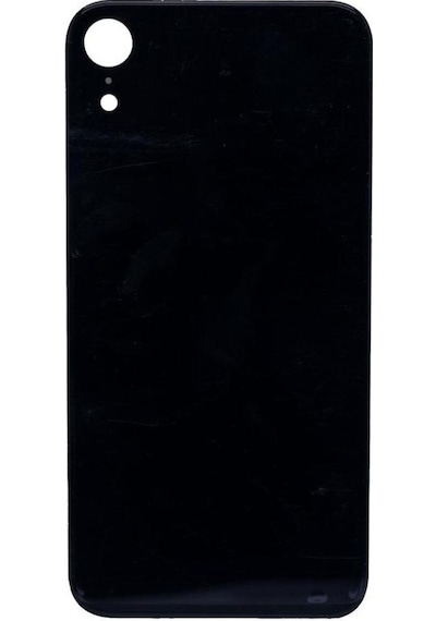 Apple Uyumlu iPhone Xr , Logolu Arka Pil Batarya Kapağı. Lens Hariç Siyah