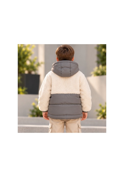 Maxx Kleın Erkek Çocuk Gri Kapüşonlu Peluş Görünümlü Mont Fermuarlı Cepli, İki Renkli Günlük Çocuk Montu 12-18 Ay, 2-3-4-6-8 Yaş Maxx Kleın Erkek Çocuk Gri Kapüşonlu Peluş Görünümlü Mont Fermuarlı Cepli, İki Renkli Günlük Çocuk Montu 12-18 Ay, 2-3-4-6-8 Yaş