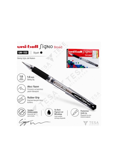 İmza Kalemi Jel Um-153 Siyah 12'li