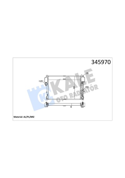 Kale Motor Su Radyatörü Mercedes S-seri W221 2005 Ve Sonrası 13 Kale 345970 A2215003103