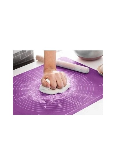 Ers Büyük Boy Silikon Hamur Açma Matı 50x40 Cm Hamur Açma Matı Ölçekli Çok Renkli