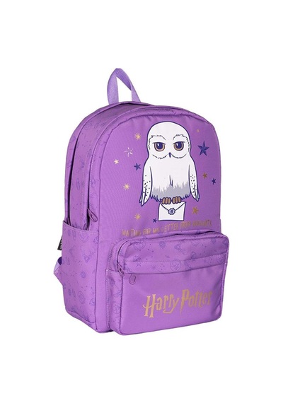 Harry Potter Hedwig Temalı Mor Okul Çantası / Sırt Çantası Desenli