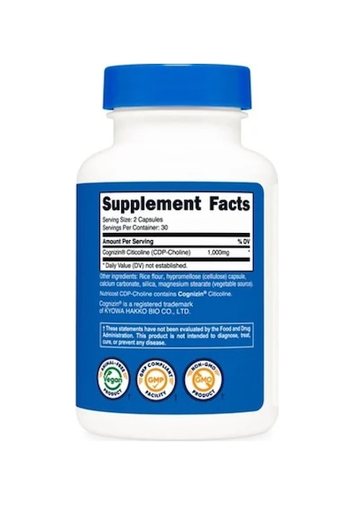 Cognizm Citicoline Cdp-choline 1,000 Mg 60 Capsules