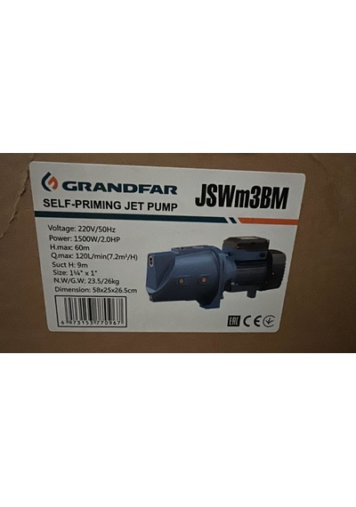 Grandfar Jswm3bm Jet Pompa 2 Hp - Pirinç Çarklı