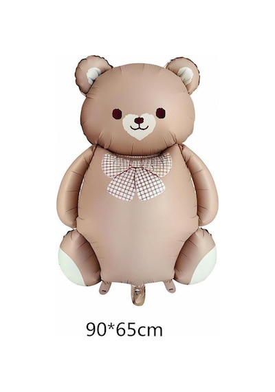 Retro Büyük Karamel Ayı Folyo Balon Teddy Bear 65,5- 90 Cm Karamel