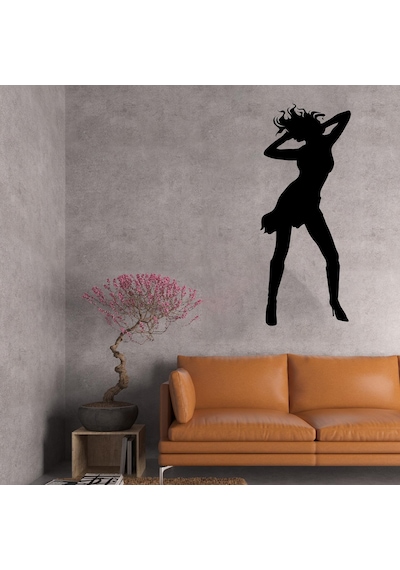 Dansçı Folyo Sticker Derstv1108 70cm Uzunluk Siyah