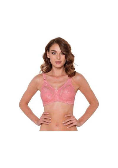 Aycı Kadın Somon Cherry Dantel Toparlayıcı / Minimizer Sütyen SOMON