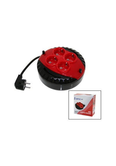 Pera Wt-730023 Mini Makaralı Uzatma Kablosu 3x1.5mm 3 Metre Diger