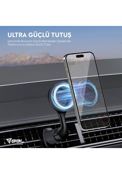 M-safe Magnetik 360 Dönebilen Havalandırma Tasarım Araç Telefon Tutucu 2 Mixed