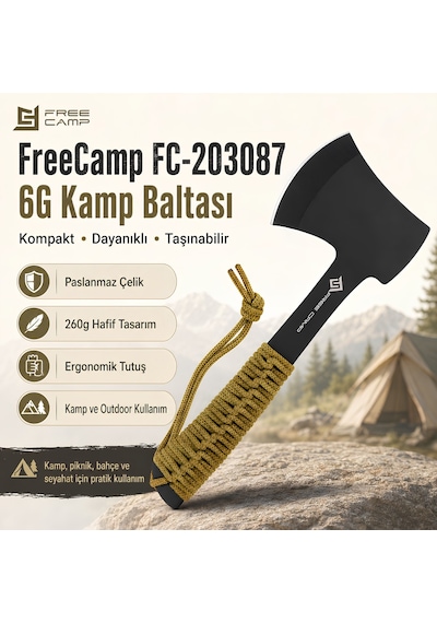 Freecamp Fc-203087 6g Paslanmaz Çelik Kamp Baltası Çok Renkli
