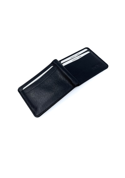 Bons Hakiki Deri Erkek Cüzdan - Minimalist Kartlık Ve Cüzdan - Siyah