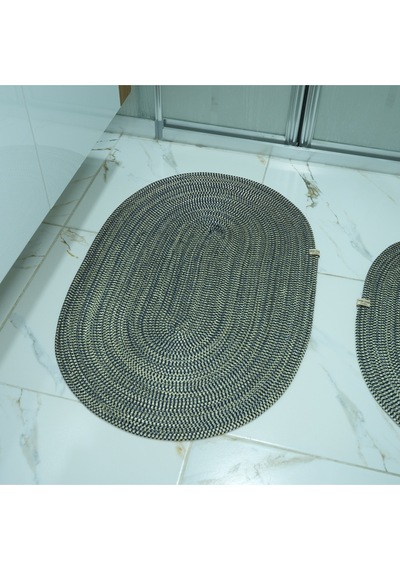 Zengin Supla 2'li Banyo Paspas Set Sarı - Lacivert