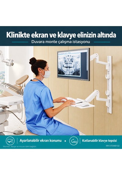 Npo Stdmd102 Ağır Hizmet Tipi Medikal/depo/market Duvara Monte Ayarlı Çalışma İstasyonu Npo Stdmd102 Ağır Hizmet Tipi Medikal/depo/market Duvara Monte Ayarlı Çalışma İstasyonu