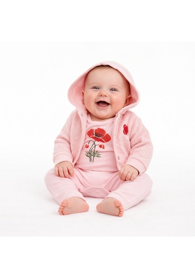 Milays Kız Bebek %100 Pamuk 0-3 Ay Premium Kalite Setler Açık Pembe