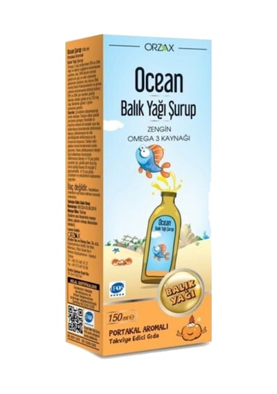 Ocean Balık Yağı Şurup Portakal Aromalı 150 ML 2 Adet