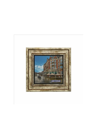 Amsterdam Görseli Baskılı Taş Tablo 25x25 515