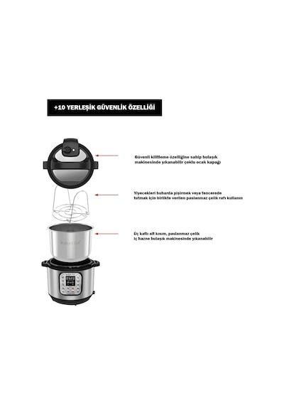 Instant Pot Duo Mini 7'si 1 Arada 3 L Basınçlı Çok Amaçlı Pişirici