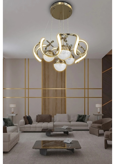 Arya Xl 4 Top Modern Salon - Oturma Odası Avizesi Çok Renkli