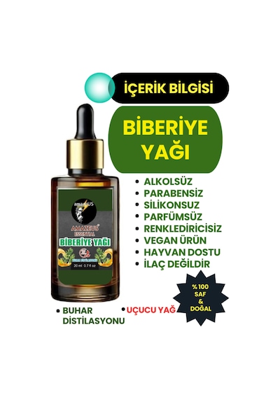 Amazeus Biberiye Yağı %100 Saf Ve Doğal Besleyici Etki 20 Ml / 0.7 Fl Oz