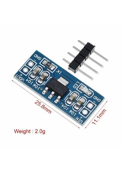 Ams1117 3.3v Modül Voltaj Regülatörü 3.3v Güç Kaynağı Modülü