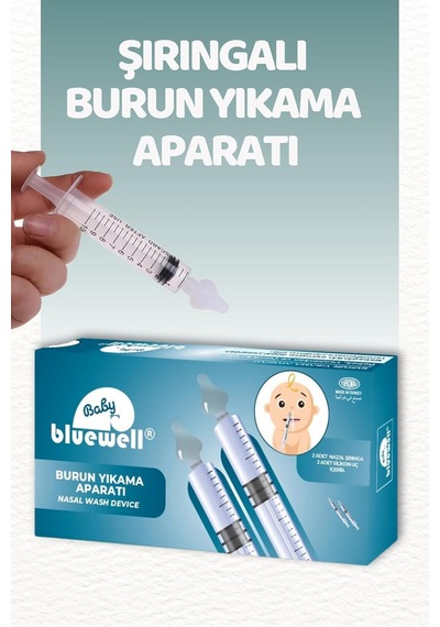 Baby Burun Yıkama Aparatı, 2 Adet Şırınga, 2 Adet Silikon Uç