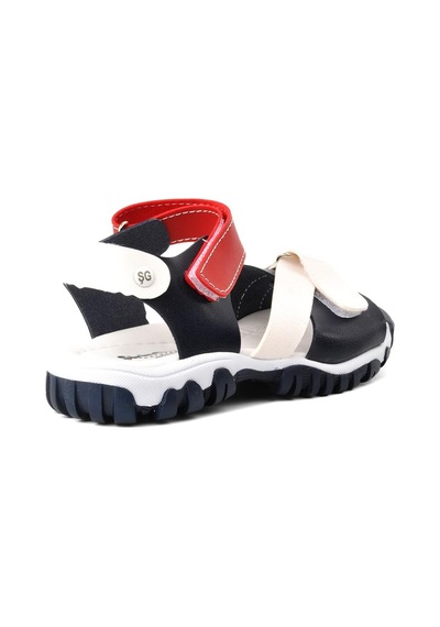 Ayakmod Şr60 Lacivert-beyaz-kırmızı Erkek Çocuk Comfort Sandalet 001