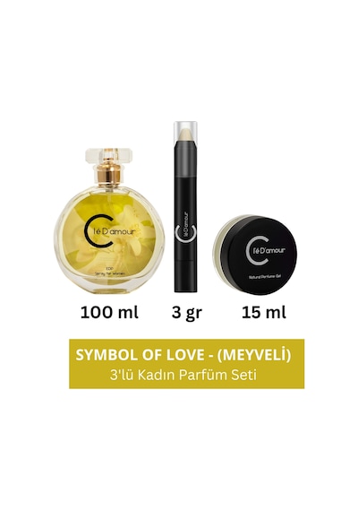 Symbol Of Love Meyveli/çiçeksi Women - 3 Lü Kadın Parfüm Seti 100 Ml - Vegan Diğer