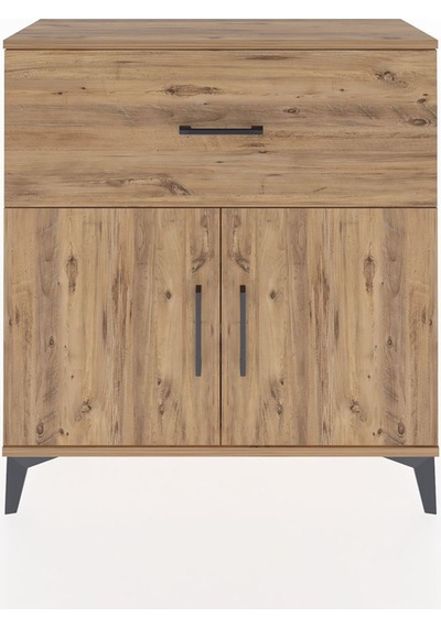 Arges Şifonyer Tek Raflı Tek Çekmeceli 2 Kapaklı 88x30x96 Çam-çam Atlas Çam