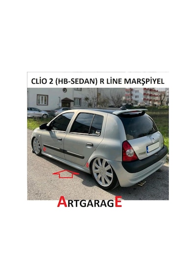 Renault Clio 2 Uyumlu R-line Marşpiyel Tk.-boyasız-fiberglass