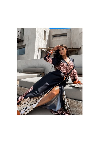 Wellway İthal Jessica Kumaş Elbise Kuşak Dahildir - Pembe-22245 Pembe
