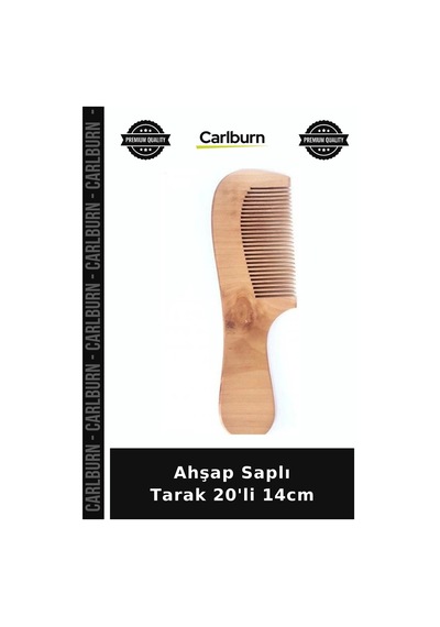 Ahşap Saplı Tarak 20'li 14cm Saç Toplama Kişisel Bakım Çanta İçi