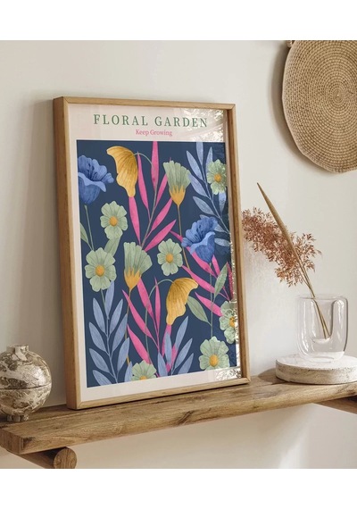 Çerçevesiz Poster Floral Rüyalar