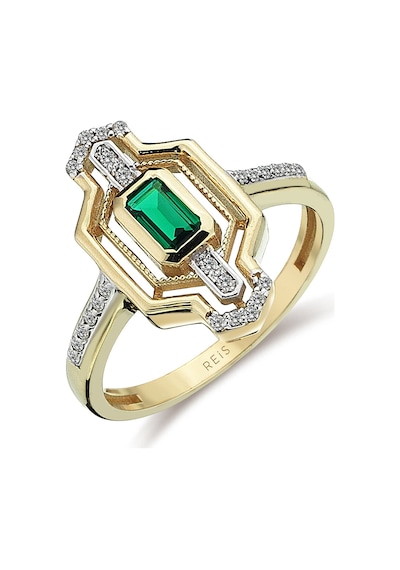 Reis Kuyumculuk T9841 Prego Oyster Green Altın Yüzük