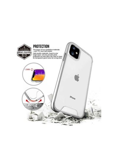 Apple Uyumlu iPhone 11 Kılıf Zore Gard Silikon Renksiz