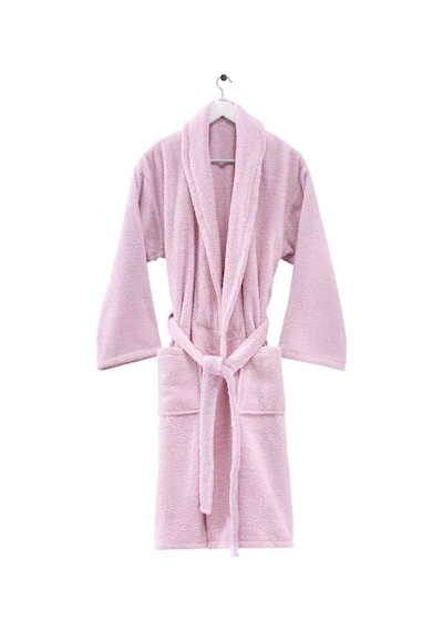 Menderes Home Cotton Collection Bukle Medium Bornoz Düz Pembe