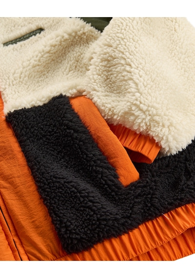 Skechers B Outdoor Fleece Full Zip Sherpa Büyük Erkek Çocuk Haki Mont Sk2620141-1629