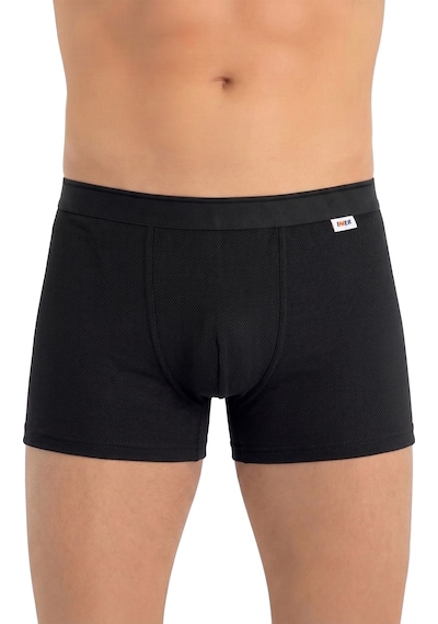 Just Inner Erkek Pamuklu Boxer Pike Kumaş Ergonomik Tasarım 137001 Siyah