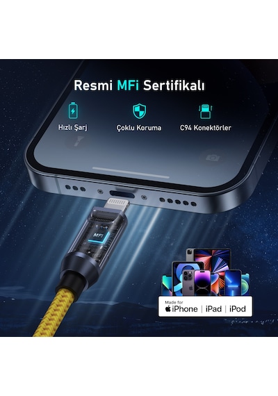 Aohi The Future Creative Power 8-in-1 240W Type-C to Type-C PD 3.1 Süper Hızlı Şarj/Data Kablo Seti