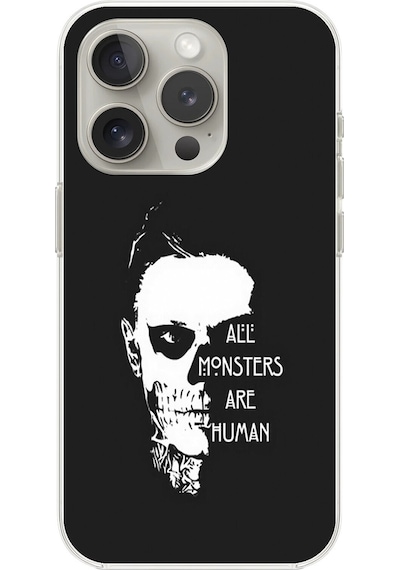 Apple Uyumlu iPhone 14 Pro Max Şeffaf Kılıf American Horror Story Tasarımlı