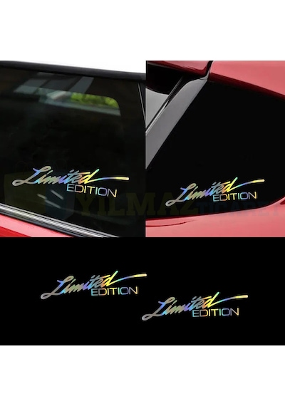 Limited Edition Hologram Oto Sticker Kelebek Cam Araba Etiket Çıkartma Yapıştırma Aksesuar 2 Adet