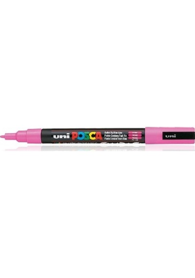 Hobi-Marketart Uni Posca Pc-3M Boyama Markörü 0.9-1.3 Mm Pembe